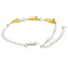 925 Sterling Silver & Baltic Amber Modern Adjustable Bracelet 21 cm - GL536