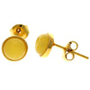 Genuine Baltic Amber and 925 Sterling Silver Gold Plated with 1 micron of 22 carat gold Studs Earrings - MG013