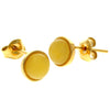 Genuine Baltic Amber and 925 Sterling Silver Gold Plated with 1 micron of 22 carat gold Studs Earrings - MG013