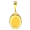 925 Sterling Silver 22 Carat Gold Plated with Genuine Baltic Amber Classic Pendant - MG202