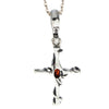 925 Sterling Silver & Genuine Baltic Amber Classic Cross Pendant - 653