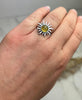 925 Sterling Silver & Genuine Baltic Amber Sun Ring - 7374