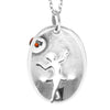 925 Sterling Silver & Genuine Baltic Amber Classic  Zodiac Virgo  Pendant - 751