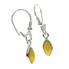 925 Sterling Silver & Genuine Baltic Amber Classic Drop Earrings - 8268D