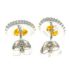 925 Sterling Silver & Genuine Baltic Amber Classic Oval Studs Earrings - AA027