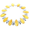 925 Sterling Silver & Genuine Baltic Amber Exclusive Link Bracelet - AA504