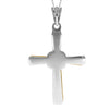 925 Sterling Silver & Genuine Baltic Amber Cross Pendant - AB207