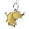 925 Sterling Silver & Baltic Amber Lucky Elephant Pendant - AD214