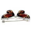 925 Sterling Silver & Baltic Amber Butterfly Engraved Brooch - AC800