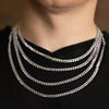 Made in Italy - 925 Sterling Silver 4mm Thick Curbs Chain - PD-IT-100-N