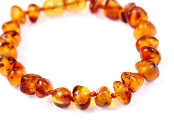 Beautiful Baroque Bracelets & Anklets in Cognac colour - Sizes Baby to Adults - SilverAmberJewellery