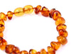 Beautiful Baroque Bracelets & Anklets in Cognac colour - Sizes Baby to Adults - SilverAmberJewellery