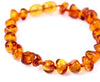 Beautiful Baroque Bracelets & Anklets in Cognac colour - Sizes Baby to Adults - SilverAmberJewellery