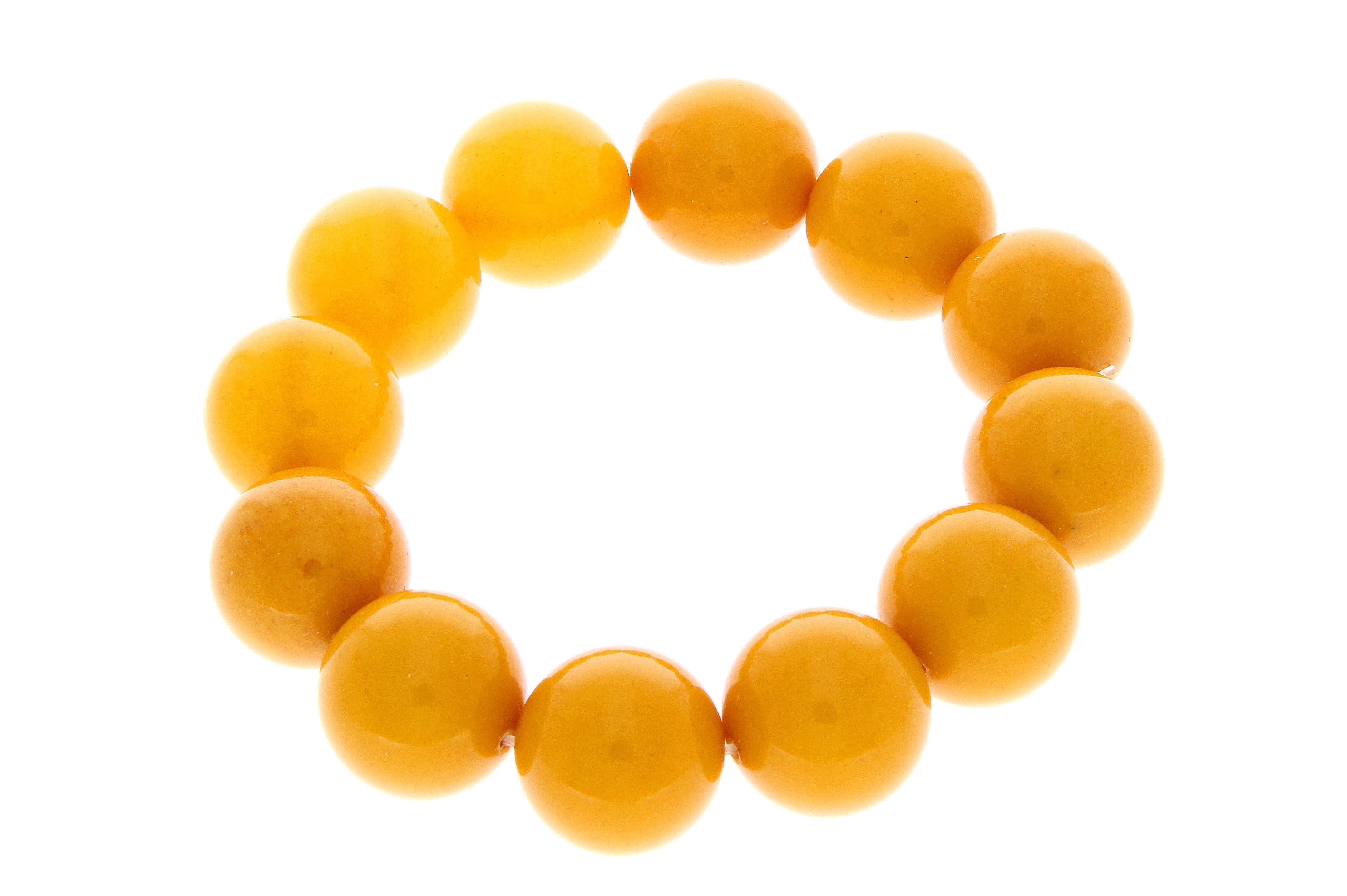 Exclusive perfect ball Genuine Baltic Amber Bracelet - BT0122