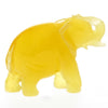 Figurine Superb Quality Handmade Natural Carved Elephant made of Genuine Baltic Amber - CRV95