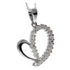 Sterling Silver Heart & Zirconia  Pendant- CZP001