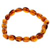 Certified Baltic Amber Bean Beads Bracelet Elasticated - Sizes Child to Adult