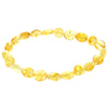 Certified Baltic Amber Bean Beads Bracelet Elasticated - Sizes Child to Adult