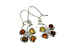 925 Sterling Silver & Baltic Amber Lucky Clover Drop Earrings G011