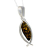 925 Sterling Silver & Genuine Baltic Amber Classic Pendant - G200