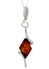 925 Sterling Silver & Genuine Baltic Amber Classic Pendant - G204