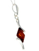 925 Sterling Silver & Genuine Baltic Amber Classic Pendant - G204