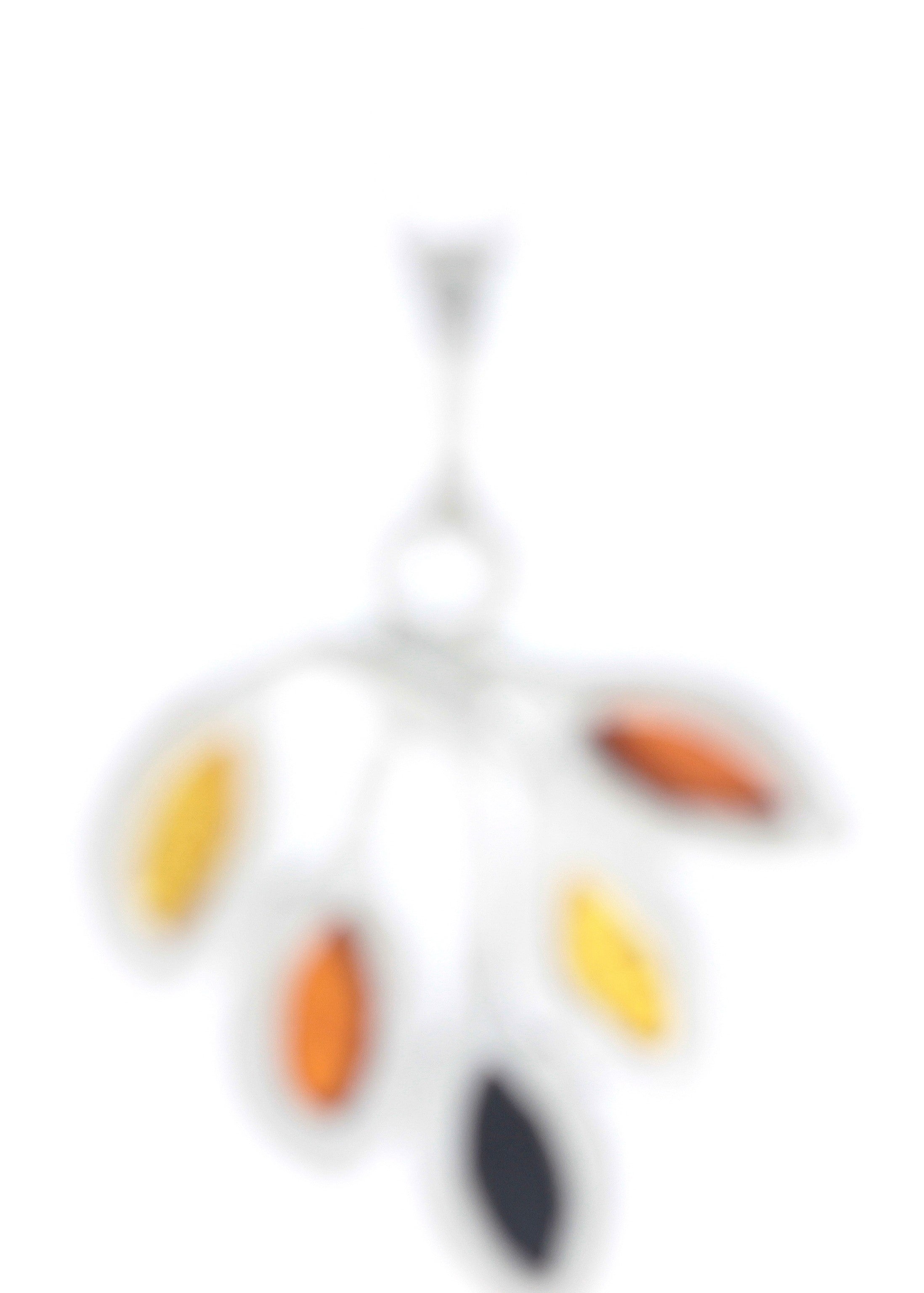 925 Sterling Silver & Genuine Baltic Amber Classic Pendant - G216