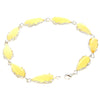 925 Sterling SilveR & Baltic Amber Modern Link Bracelet - G500