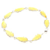 925 Sterling SilveR & Baltic Amber Modern Link Bracelet - G500