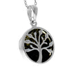 925 Sterling Silver & Genuine Baltic Amber Tree of Life Pendant - GL2031