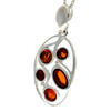 925 Sterling Silver & Genuine Baltic Amber Classic Pendant - GL2035