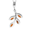 925 Sterling Silver & Genuine Baltic Amber Classic Pendant - GL2037