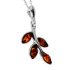 925 Sterling Silver & Genuine Baltic Amber Classic Pendant - GL2037