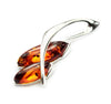 Designer Silver & Amber Pendant in Cognac - SilverAmberJewellery