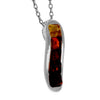 925 Sterling Silver & Genuine Baltic Amber Modern  Drop  Pendant  GL241