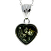 925 Sterling Silver & Genuine Baltic Amber Classic Heart Pendant - GL256B