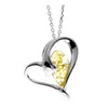 925 Sterling Silver & Genuine Baltic Amber Heart Pendant - GL346