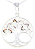 925 Sterling Silver Tree of Life with Genuine Baltic Amber Gemstones - GL363