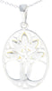 925 Sterling Silver & Baltic Amber Tree of Life Oval Pendant - GL364