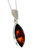 925 Sterling Silver & Genuine Baltic Amber Classic Pendant - GL377