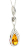 925 Sterling Silver Modern Pendant with Baltic Amber - GL381