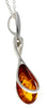 925 Sterling Silver Modern Pendant with Baltic Amber - GL381