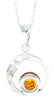 925 Sterling Silver Modern Pendant with Baltic Amber - GL382