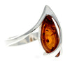 Designer Adjustable size Amber Ring GL402 - SilverAmberJewellery