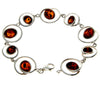 925 Sterling Silver & Genuine Baltic Amber Modern Bracelet 19 cm  - GL504