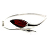 925 Sterling Silver & Baltic Amber Modern Solid Bangle - GL518