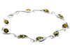 Beautiful Designer Silver Hearts Bracelet set with Baltic Amber - GL529