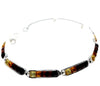 925 Sterling Silver & Baltic Amber Square Stones Ombre Bracelet 17.5 cm - GL530