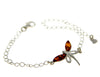 Beautiful Designer Silver Butterfly Bracelet set with Baltic Amber - GL534