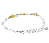 925 Sterling Silver & Baltic Amber Modern Adjustable Bracelet 21 cm - GL536